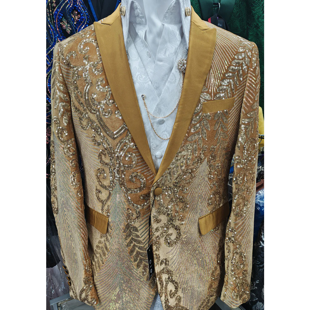 Men'S Formal Wear No Suit - Exquisite Suits Men Sparkly Diamond Beaded