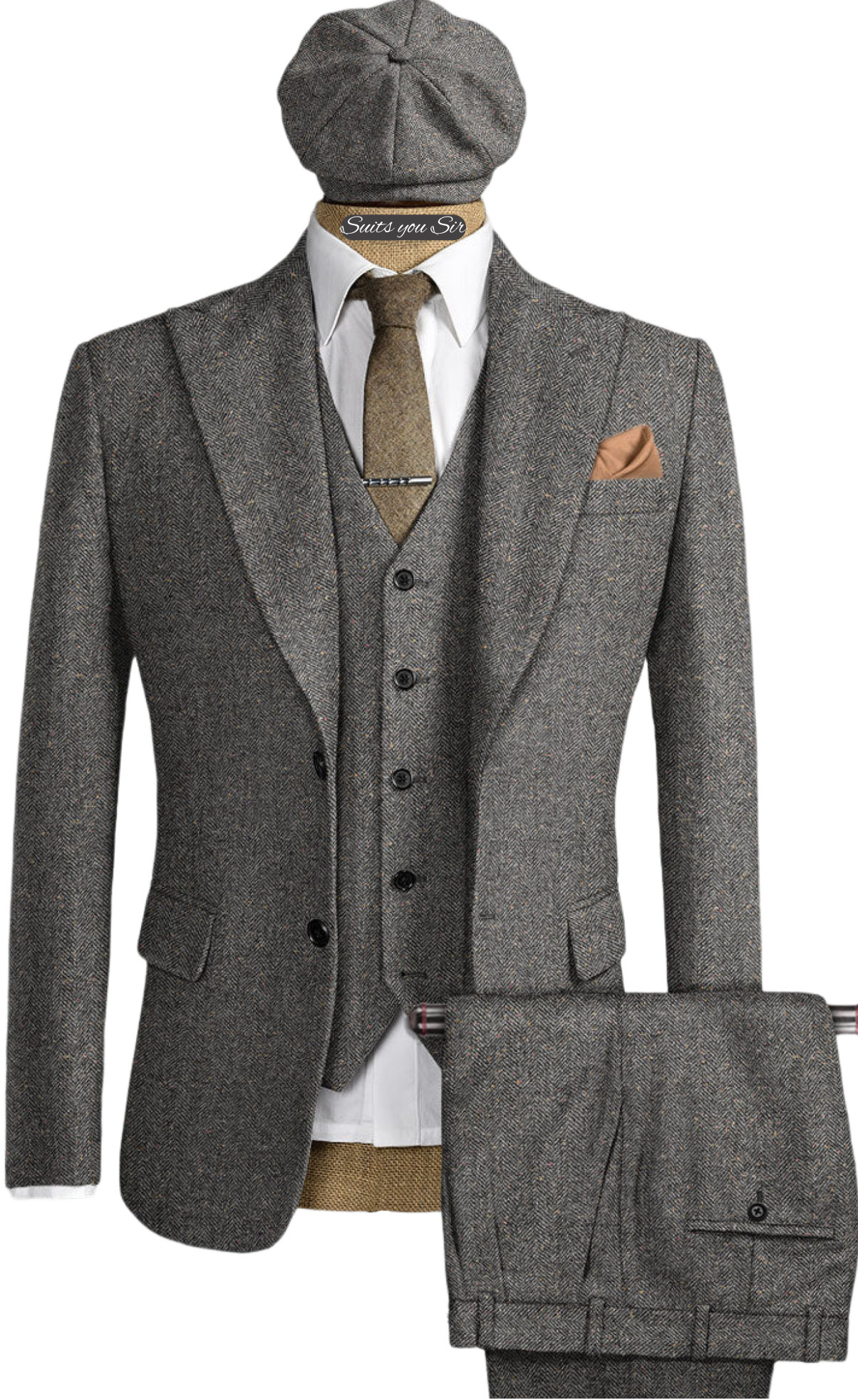 Mens Herringbone Suits 3 Piece - Men'S Formal Wear No Suit recensione e prezzo
