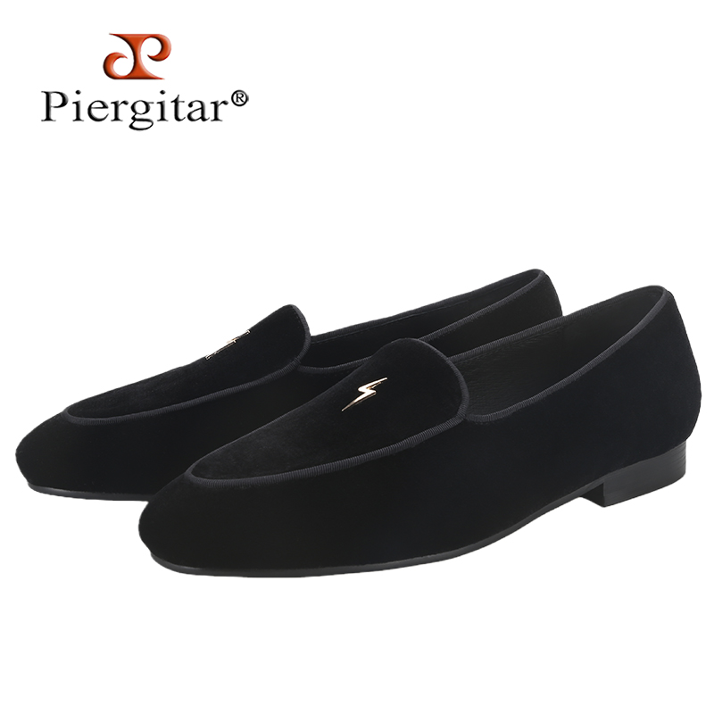 Piergitar Black Color Velvet M - Men'S Formal Wear Slippers recensione e prezzo