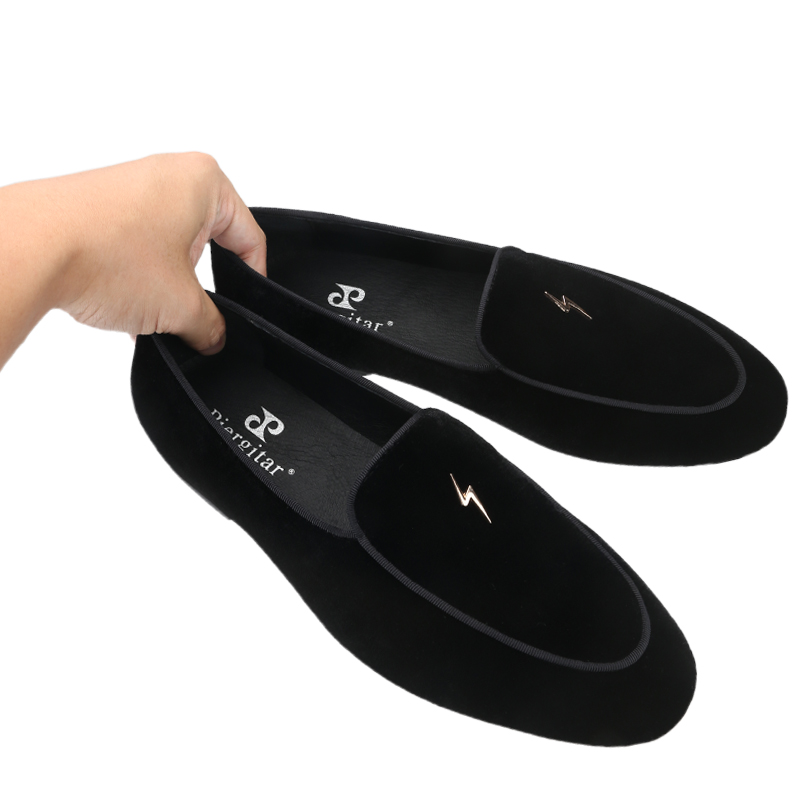 Piergitar Black Color Velvet M - Men'S Formal Wear Slippers recensione e prezzo