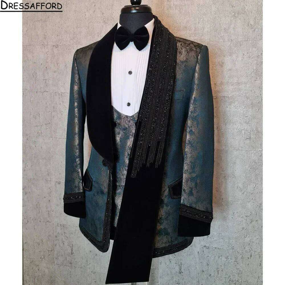 Navy Blue Beaded Crystal Spark - Men'S Formal Wear No Suit recensione e prezzo