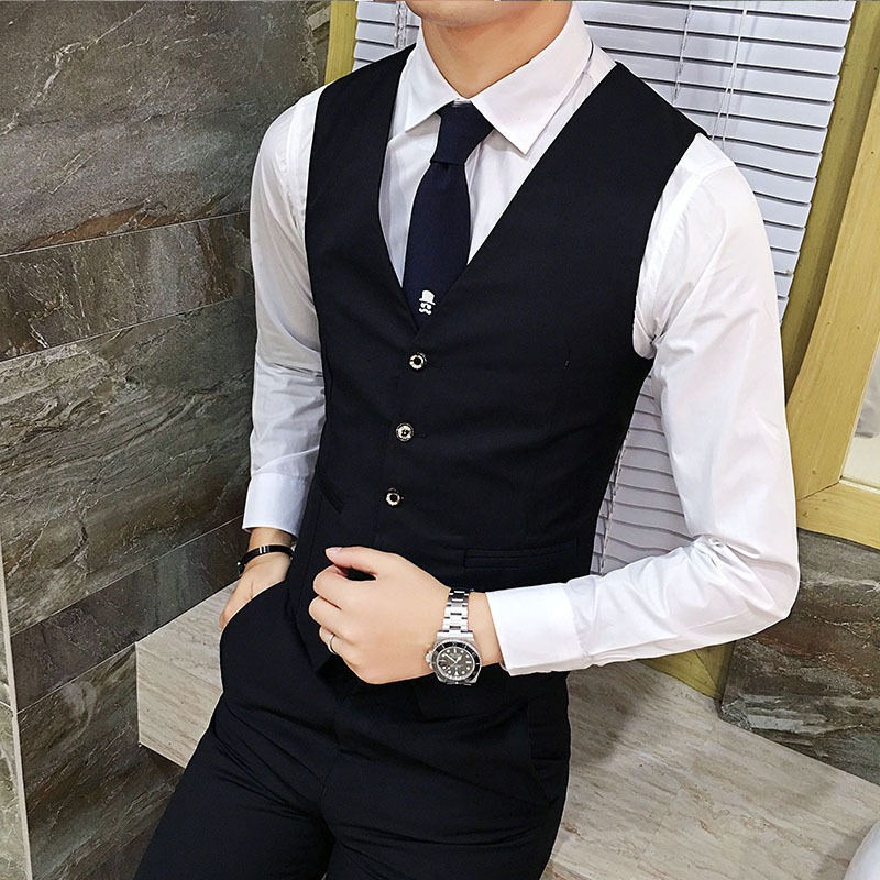 Men British Slim Fit Suit Vest - Elegant Formal Men'S Wear recensione e prezzo