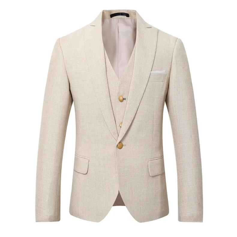 Beige Ivory Men Suit Casual Li - Men Linen Formal Wear recensione e prezzo