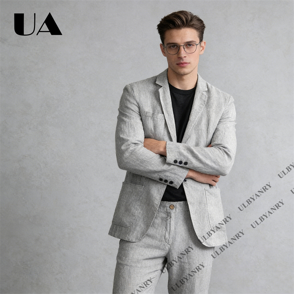 Breathable Men’s Linen Suit 2  - Men Linen Formal Wear recensione e prezzo