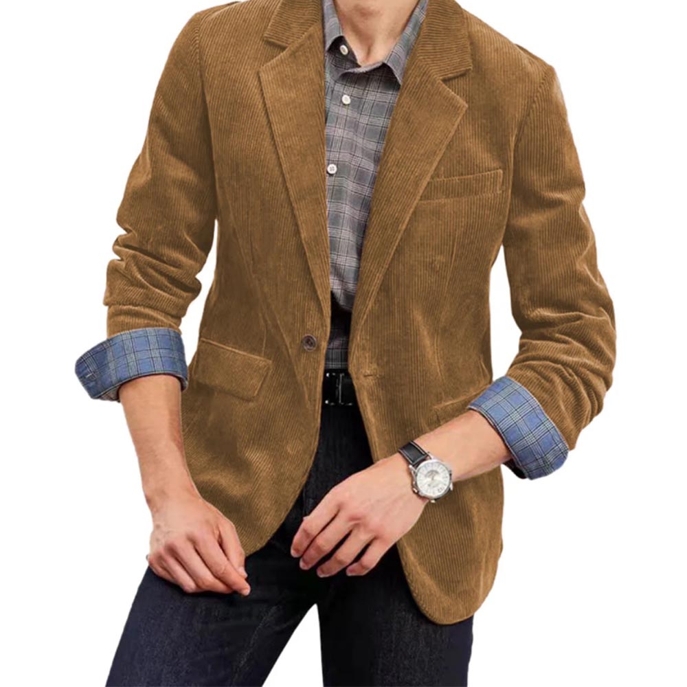 Men's Corduroy Suit Jacket Sin - Elegant Formal Men'S Wear recensione e prezzo