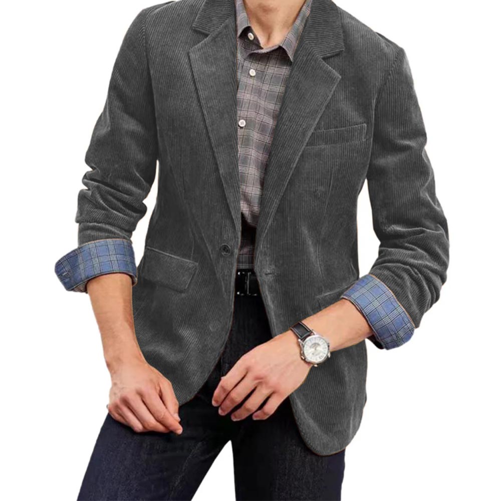 Men's Corduroy Suit Jacket Sin - Elegant Formal Men'S Wear recensione e prezzo