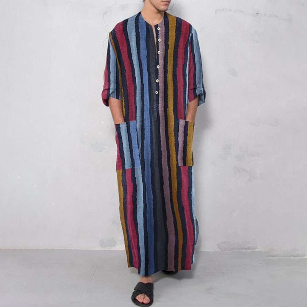 2026 New Striped Printed Musli - Arabic Formal Wear Men recensione e prezzo
