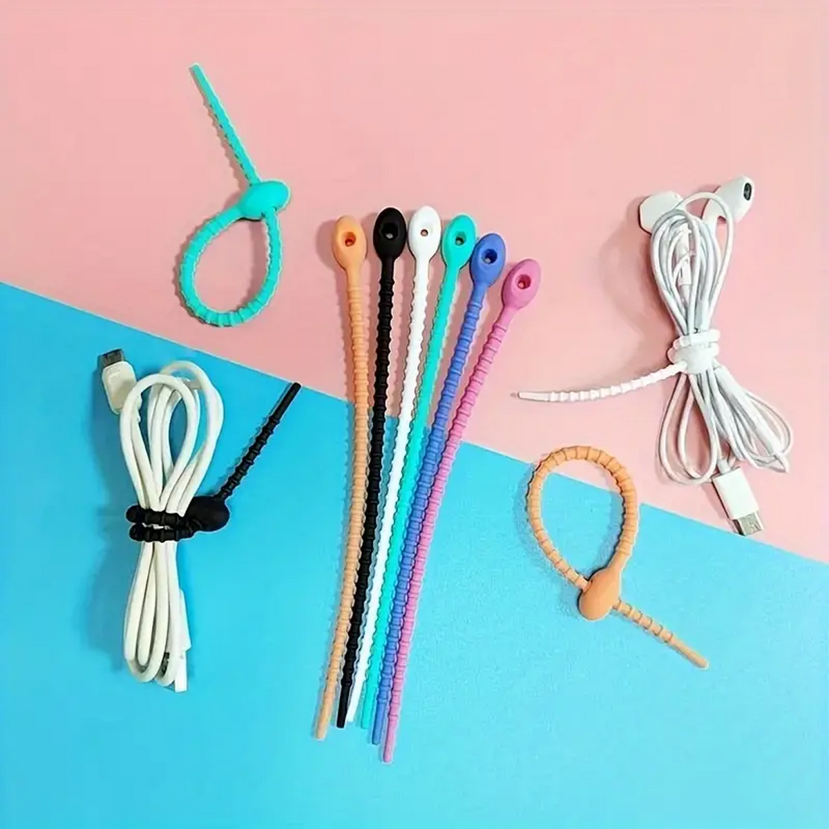 Silicone Reusable Cable Wire O - Tie Bar Clip recensione e prezzo
