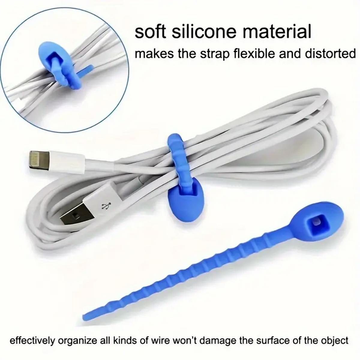 Silicone Reusable Cable Wire O - Tie Bar Clip recensione e prezzo