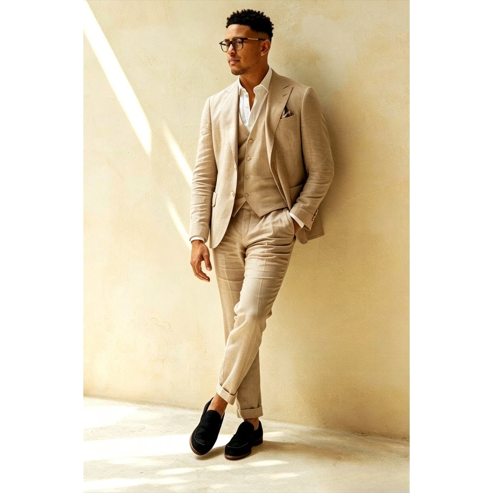 Sage Green Linen Wedding Suits - Men Linen Formal Wear recensione e prezzo