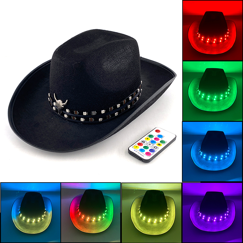 Remote Control LED Cowboy Hat  - Men'S Formal Wear For Graduation recensione e prezzo