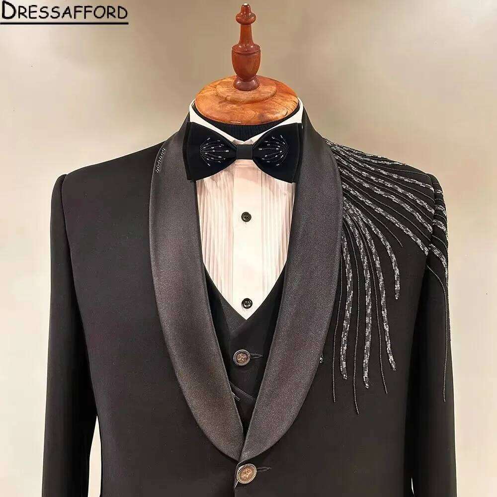 Crystal Beading Groom Wedding  - Men'S Formal Wear No Suit recensione e prezzo