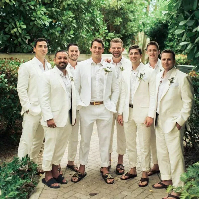 Linen Wedding Tuxedo For Men S - Men Linen Formal Wear recensione e prezzo
