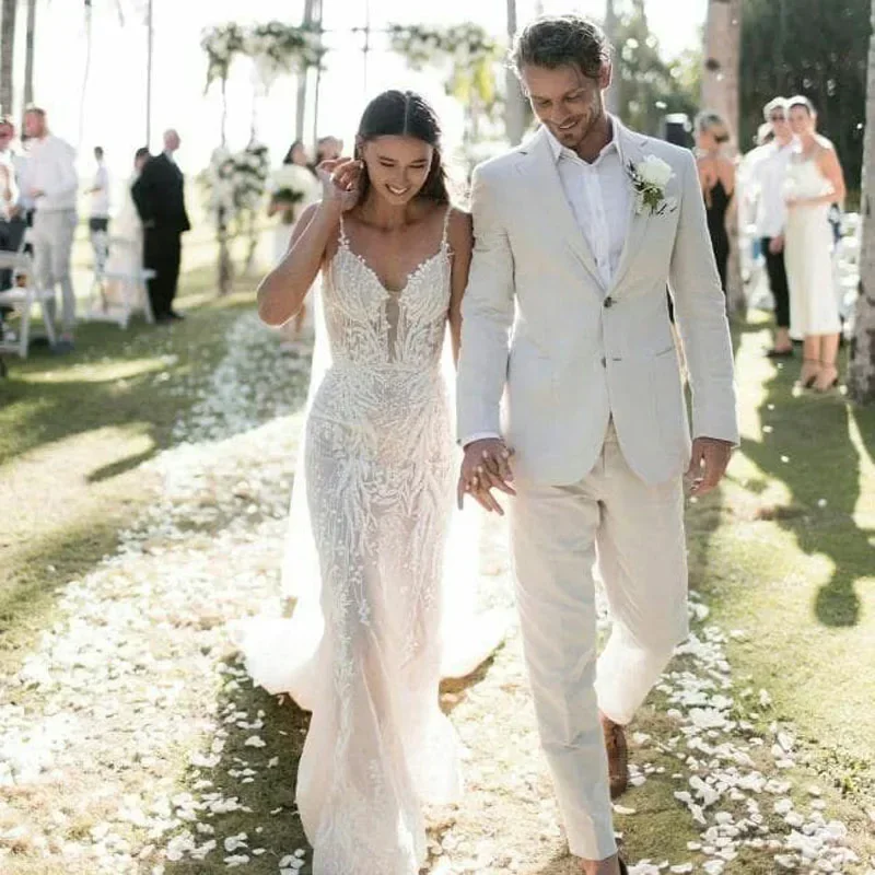Linen Wedding Tuxedo For Men S - Men Linen Formal Wear recensione e prezzo