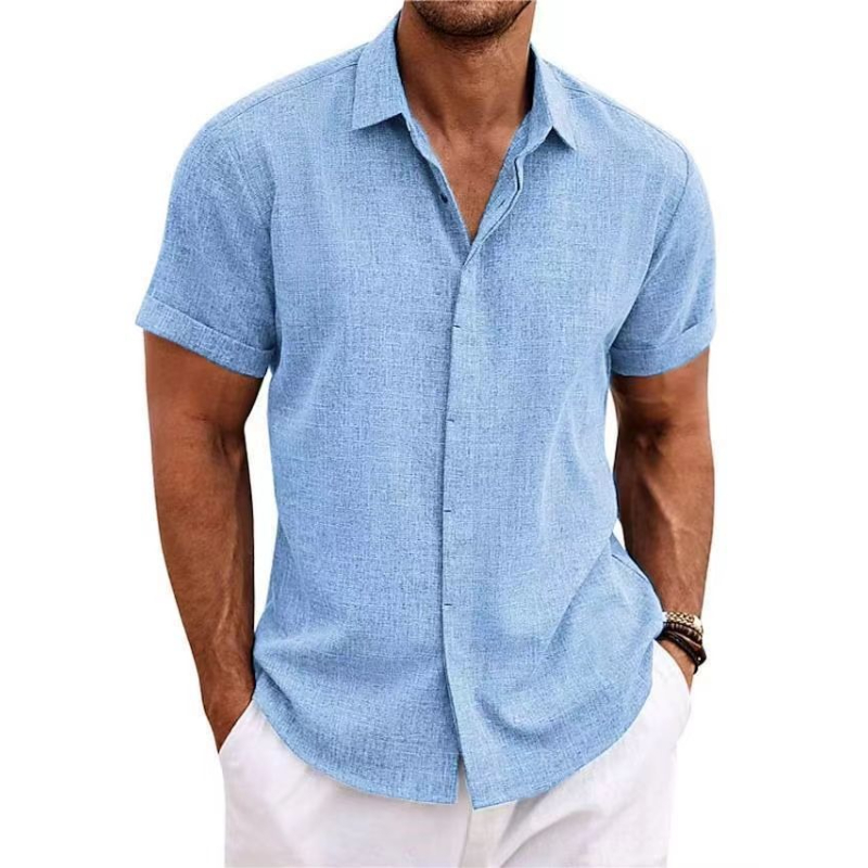 Men's Fashion Casual Solid Col - Men Linen Formal Wear recensione e prezzo