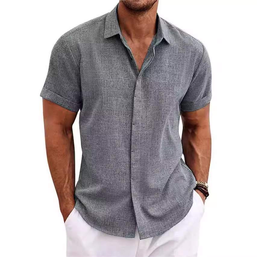 Men's Fashion Casual Solid Col - Men Linen Formal Wear recensione e prezzo