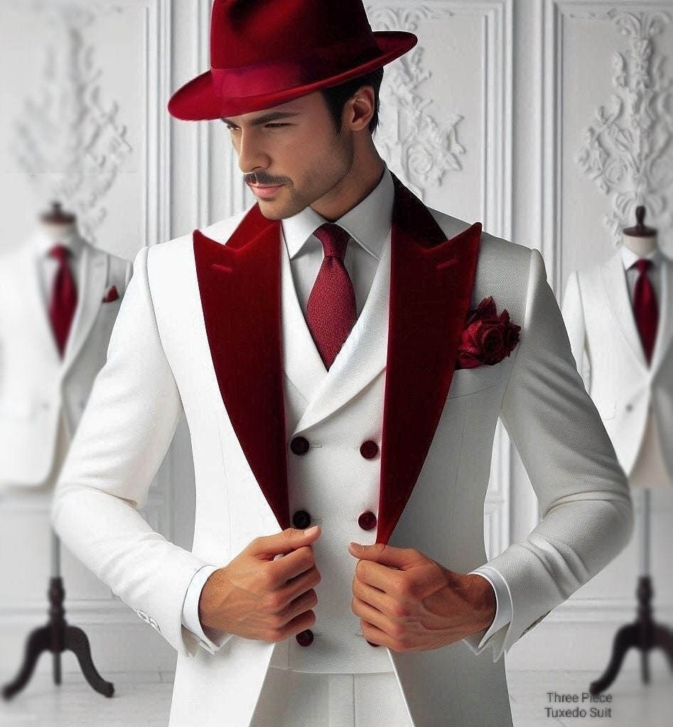 Formal Man Tuxedos Velvet 3 Pc - Men'S Formal Wear For Graduation recensione e prezzo