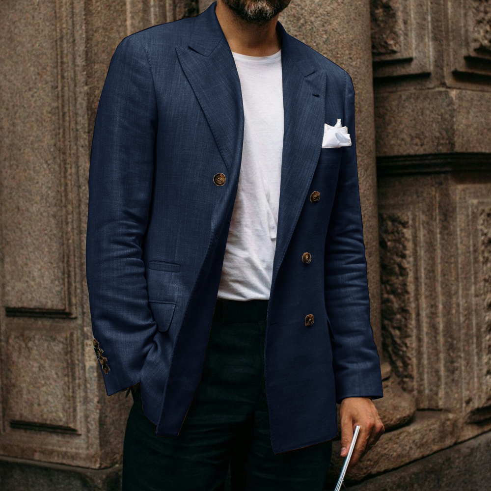 Men Suit Jacket Cotton Linen D - Men Linen Formal Wear recensione e prezzo