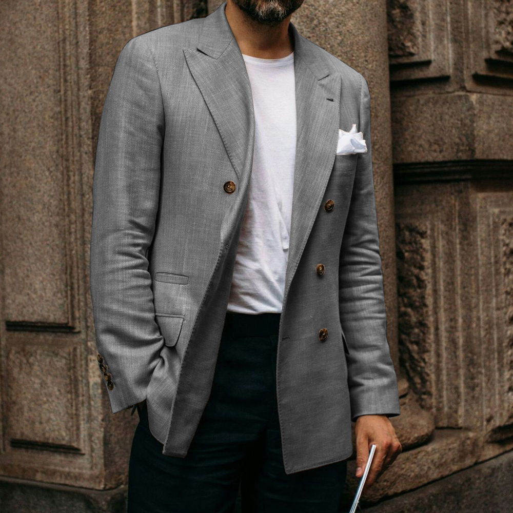 Men Suit Jacket Cotton Linen D - Men Linen Formal Wear recensione e prezzo
