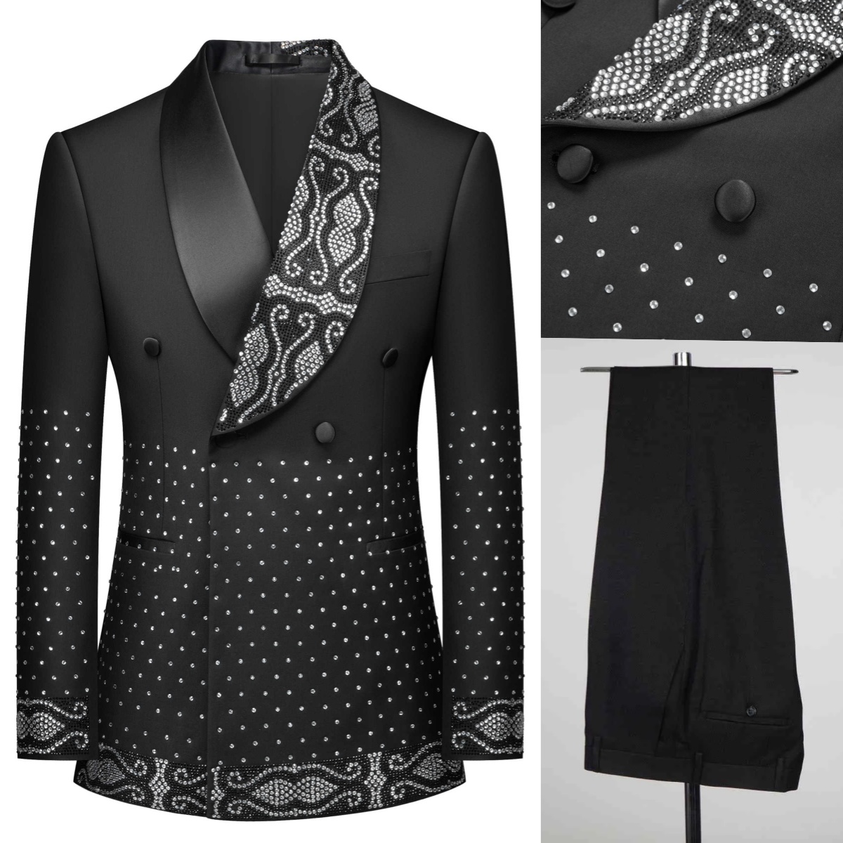Real Picture Men Suit Crystal  - Men'S Formal Wear No Suit recensione e prezzo