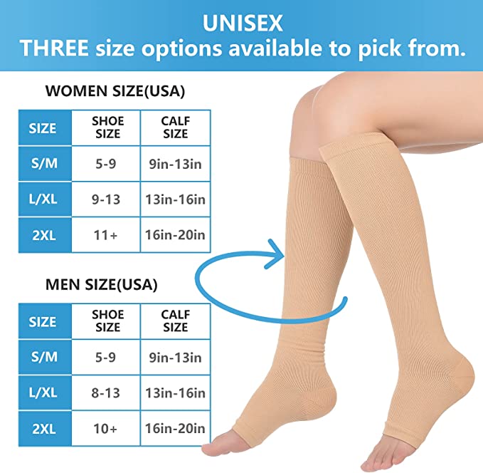 Open Toe Knee High Calf Compre - Men'S Formal Wear For Graduation recensione e prezzo
