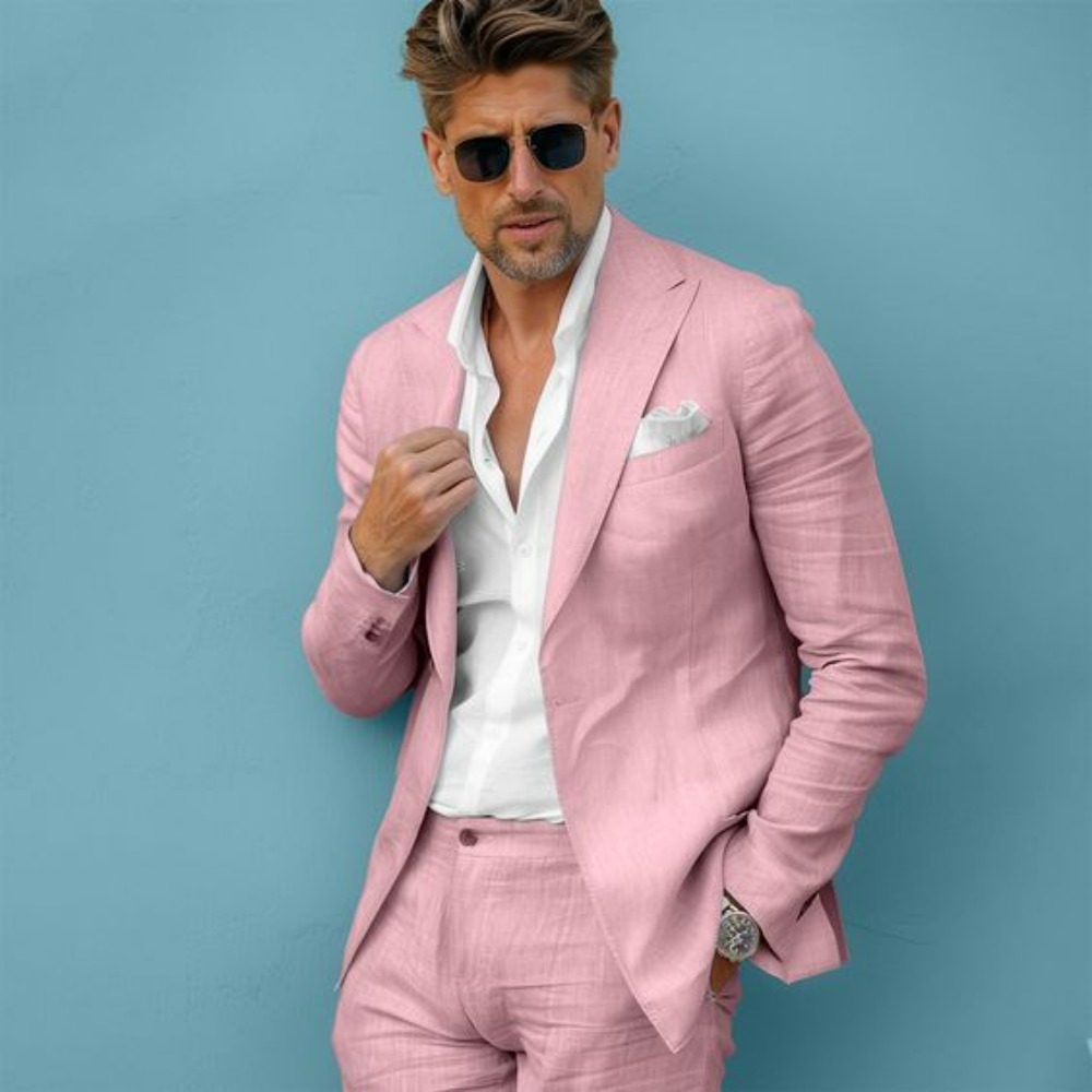 Linen Wedding Men Suits Slim F - Men Linen Formal Wear recensione e prezzo