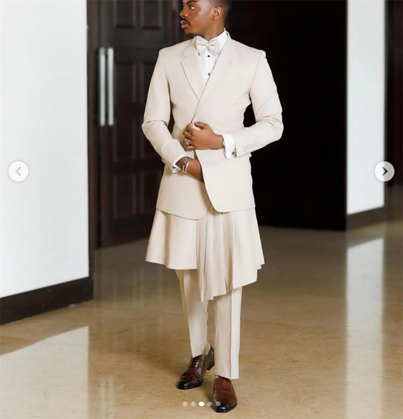 Beige Men Suit Set 2 Piece Bla - Arabic Formal Wear Men recensione e prezzo