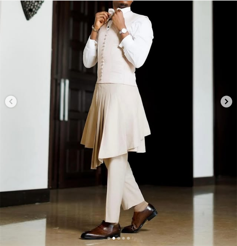 Beige Men Suit Set 2 Piece Bla - Arabic Formal Wear Men recensione e prezzo