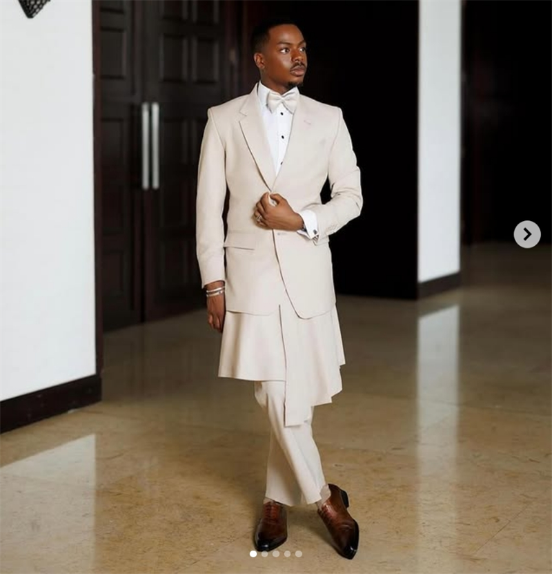 Beige Men Suit Set 2 Piece Bla - Arabic Formal Wear Men recensione e prezzo