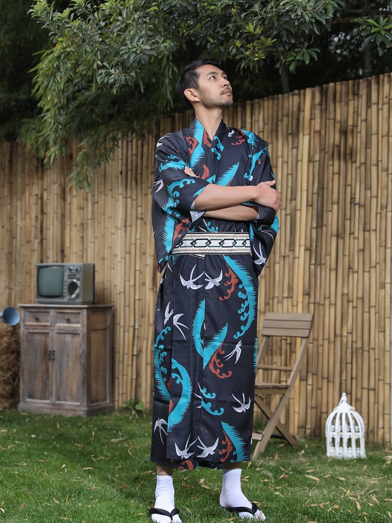 Japanese Kimono With Belt Men' - Men Linen Formal Wear recensione e prezzo