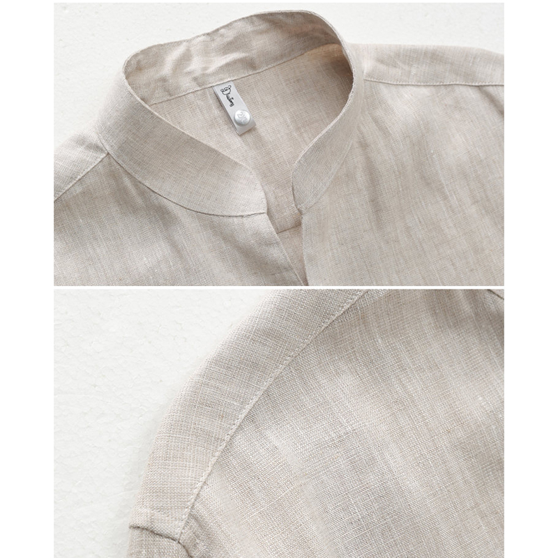 100% Linen Long Sleeve Shirt f - Men Linen Formal Wear recensione e prezzo