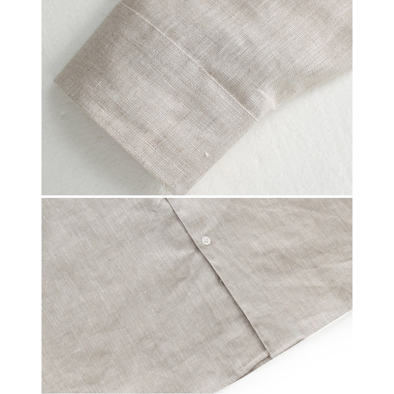 100% Linen Long Sleeve Shirt f - Men Linen Formal Wear recensione e prezzo
