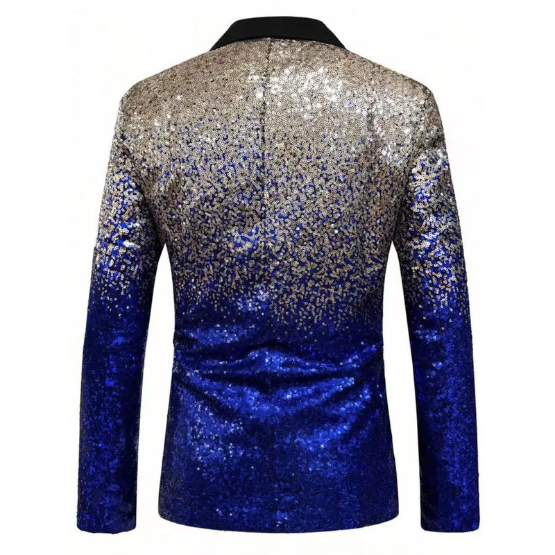 Shiny Sequin Tuxedo Jacket for - Men Linen Formal Wear recensione e prezzo