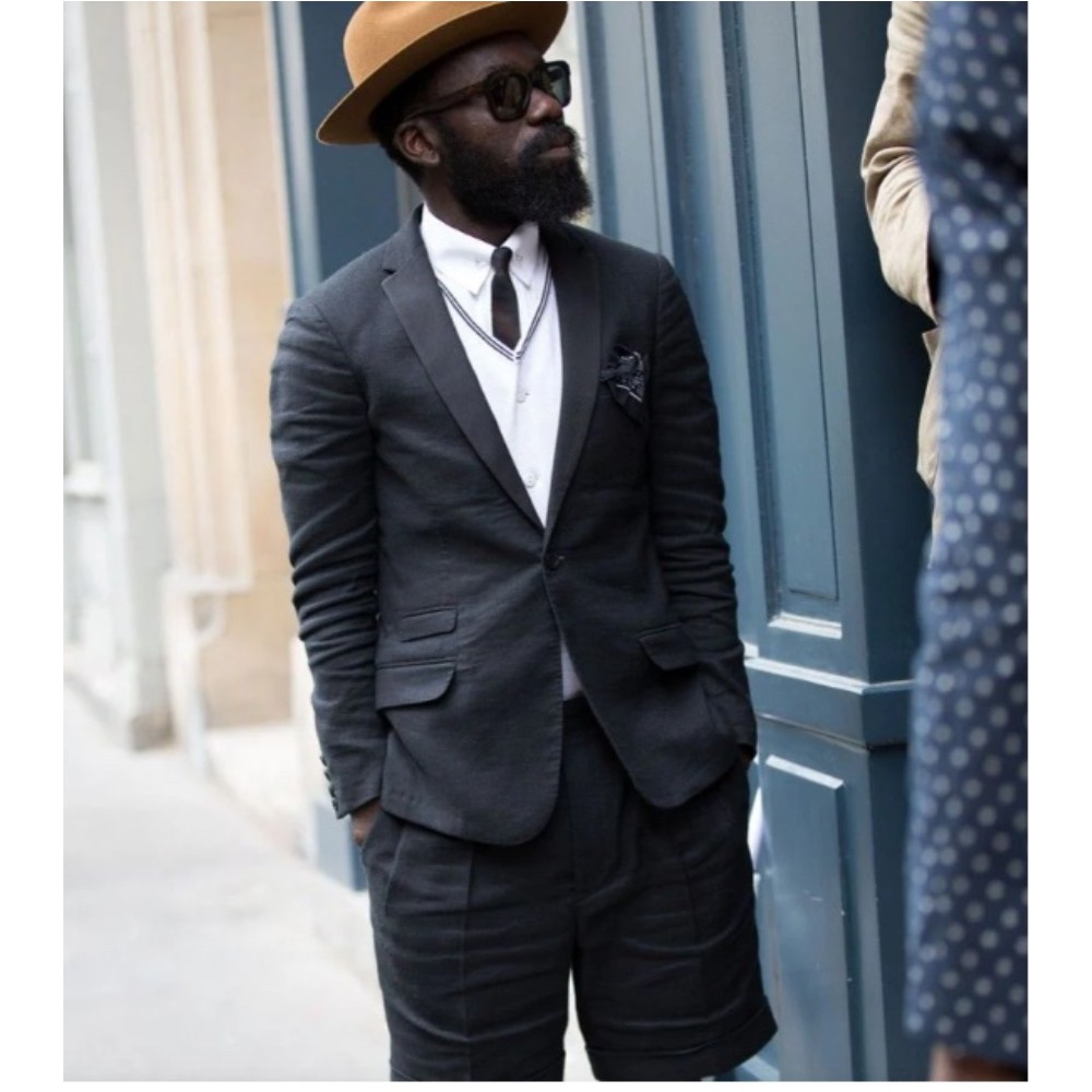 Black Linen Men Suits Casual J - Men Linen Formal Wear recensione e prezzo