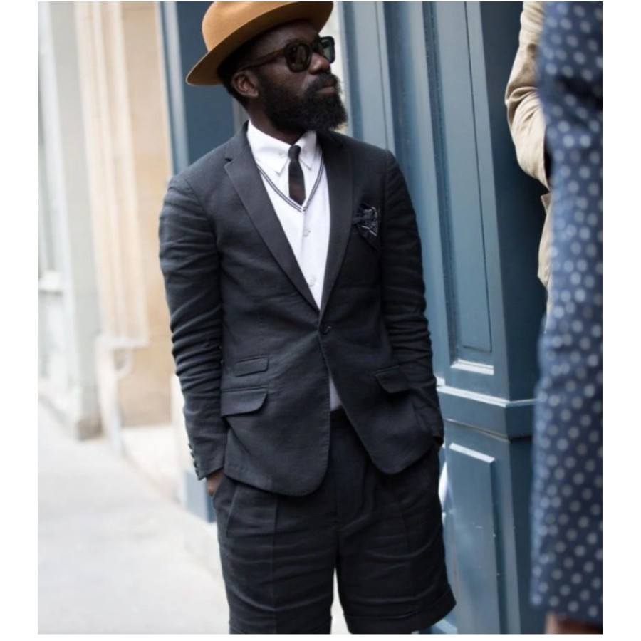 Black Linen Men Suits Casual J - Men Linen Formal Wear recensione e prezzo