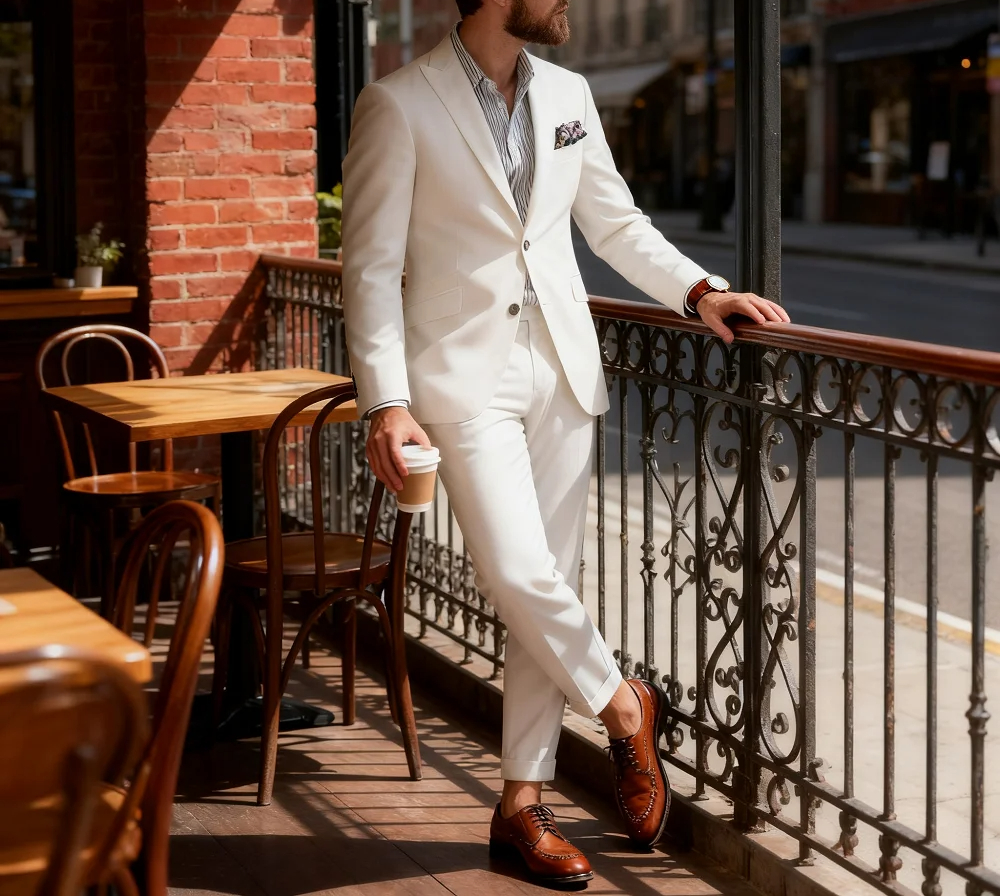 Blue Suit Men's Custom-Fit Ter - Men'S Formal Wear For Graduation recensione e prezzo